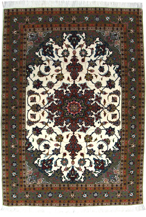 ペルシャ絨毯--タブリーズ産103×150--【ペルシャ絨毯.com】