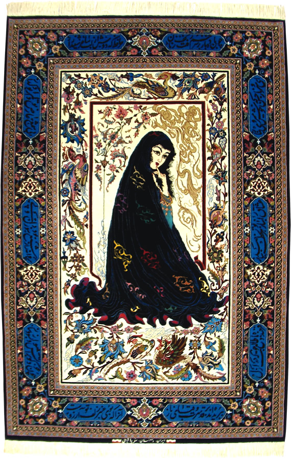 ペルシャ絨毯タルヤクチ--エスファハン産110×169--【ペルシャ絨毯.com】