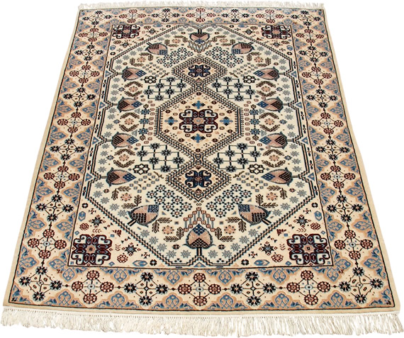 ペルシャ絨毯--ナイン産95×145--【ペルシャ絨毯.com】
