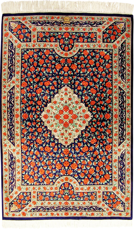 ペルシャ絨毯ザーヘッド--コム産76×121--【ペルシャ絨毯.com】