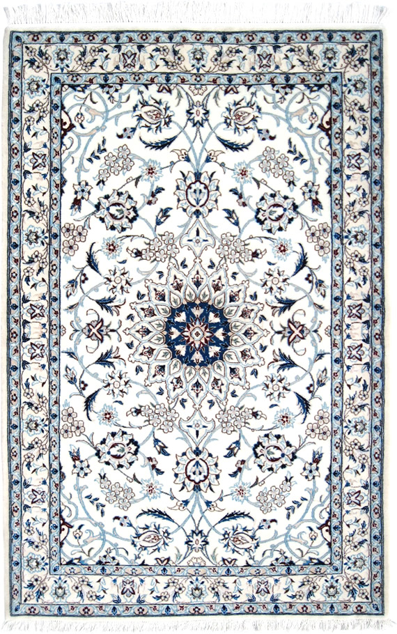ペルシャ絨毯--ナイン産78×137--【ペルシャ絨毯.com】
