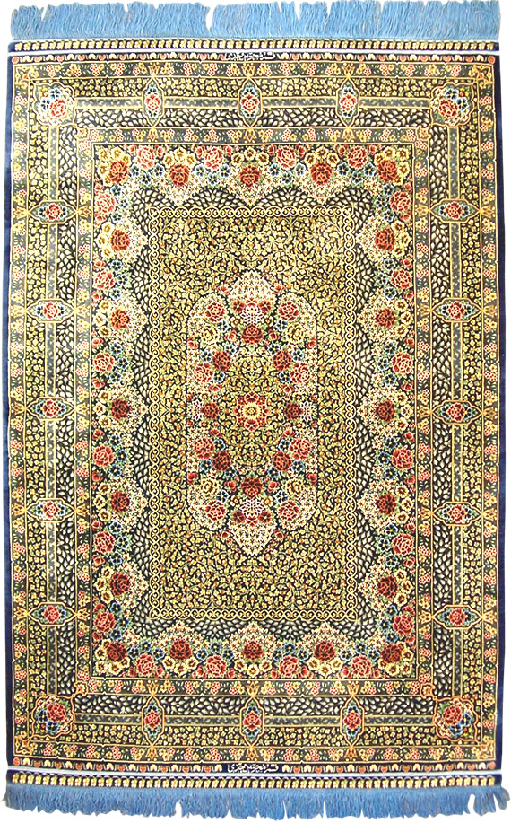 ペルシャ絨毯ジェッディ--コム産102×154--【ペルシャ絨毯.com】